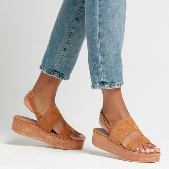 double strap flatform sandals